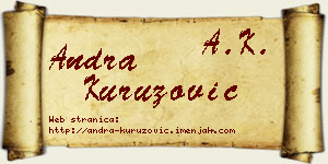 Andra Kuruzović vizit kartica